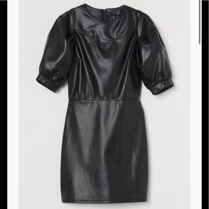 Faux leather dress